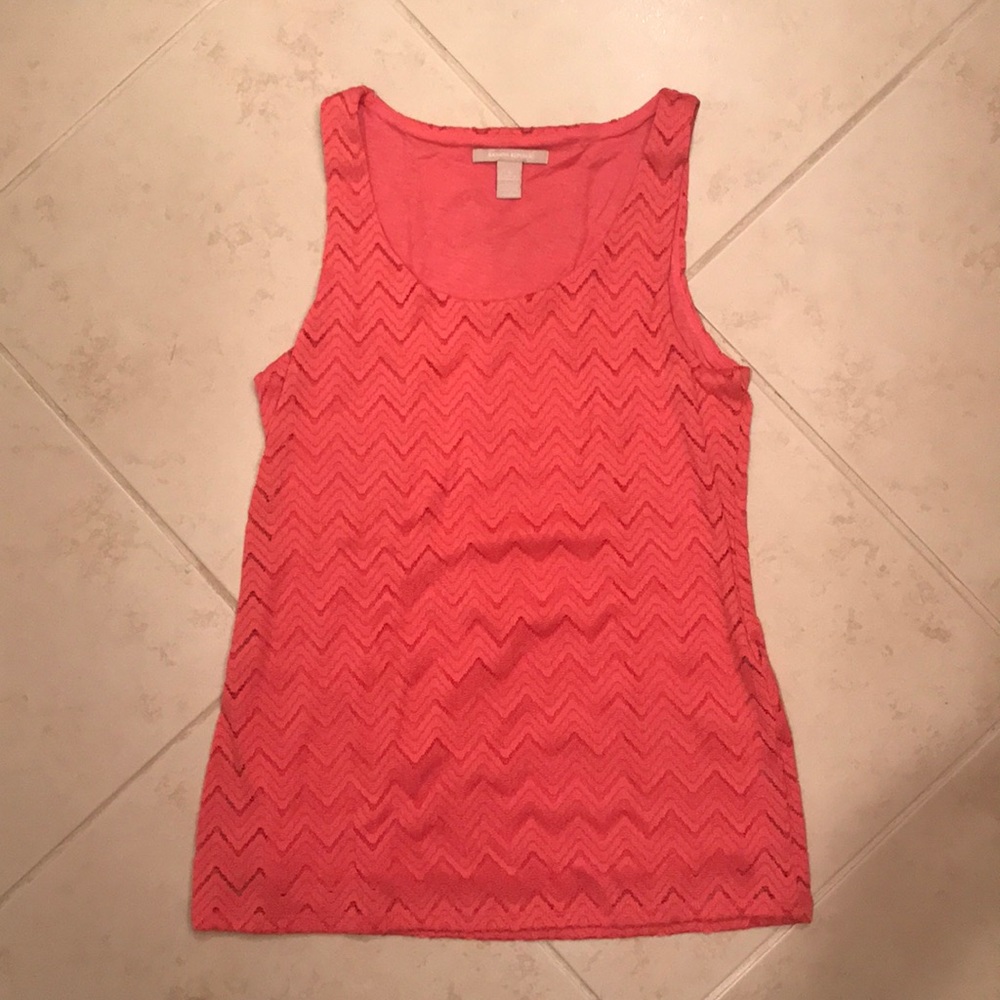 Banana Republic Coral Lace Tank Top